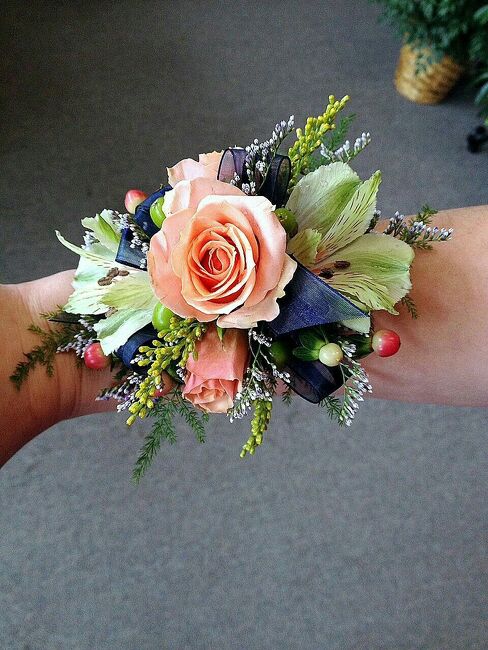 Mixed Garden Wrist Corsage from Verzaals Florist and Events in Wilmington, NC