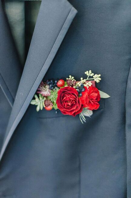 Pocket Square Boutonniere from Verzaals Florist and Events in Wilmington, NC